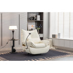 Swivel Glider Power Recliner with Bluetooth Speakers, Phone Holder, USB and Type-C Charging Ports, Hidden Arm Storage