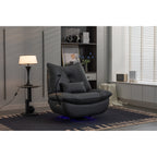 Swivel Glider Power Recliner with Bluetooth Speakers, Phone Holder, USB and Type-C Charging Ports, Hidden Arm Storage