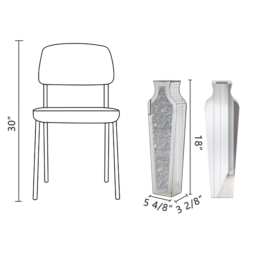 Tall Crushed Diamond Floor Vase