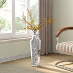 Tall Crushed Diamond Floor Vase