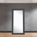 Tall Mirror Full Body Oversized Mirror Smooth Faux Wood Frame Rectangle Wall Mounted Hanging Mirror