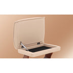 Leather Swivel Recliner with Matching Storage Ottoman