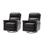 Tobias Traditional Swivel And Rocker Power Recliner Set of 2 by HULALA HOME