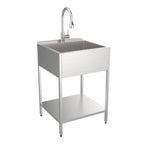 Transolid EWS-2422S 24-in W x 22-in D x 35-in H Stainless Steel Laundry Sink and Wash Stand - 24-in x 22-in