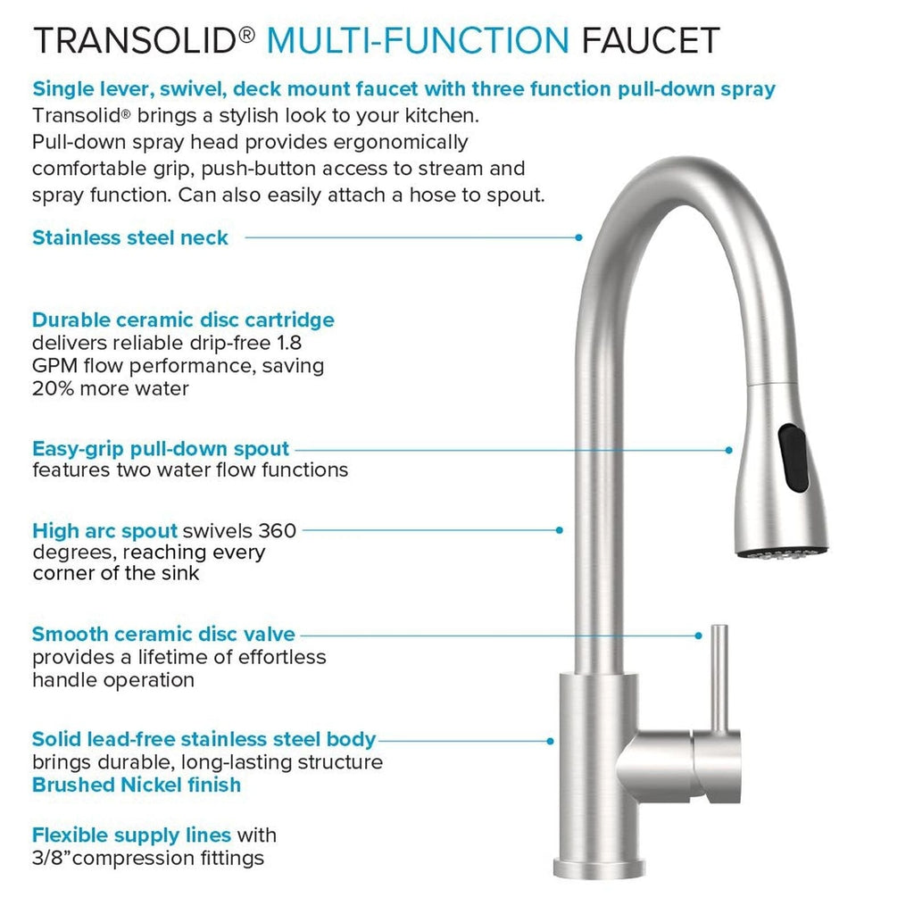 Transolid EWS-2422S 24-in W x 22-in D x 35-in H Stainless Steel Laundry Sink and Wash Stand - 24-in x 22-in