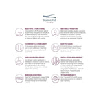 Transolid Studio 14-In X 14-In Solid Surface Wall-Mount Corner Shower Seat - 14.5 x 14.25 x 3