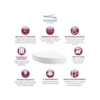 Transolid Studio 14-In X 14-In Solid Surface Wall-Mount Corner Shower Seat - 14.5 x 14.25 x 3