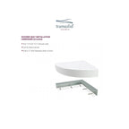 Transolid Studio 14-In X 14-In Solid Surface Wall-Mount Corner Shower Seat - 14.5 x 14.25 x 3
