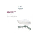 Transolid Studio 14-In X 14-In Solid Surface Wall-Mount Corner Shower Seat - 14.5 x 14.25 x 3