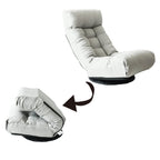 Upholstered Armless Recliner Set with Ottoman and Adjustable Headrest