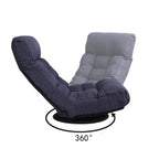 Upholstered Armless Recliner Set with Ottoman and Adjustable Headrest