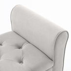 Upholstered Storage Bench Arm Bench Entryway Bench with Tufted Flip Top 50.4 Inches