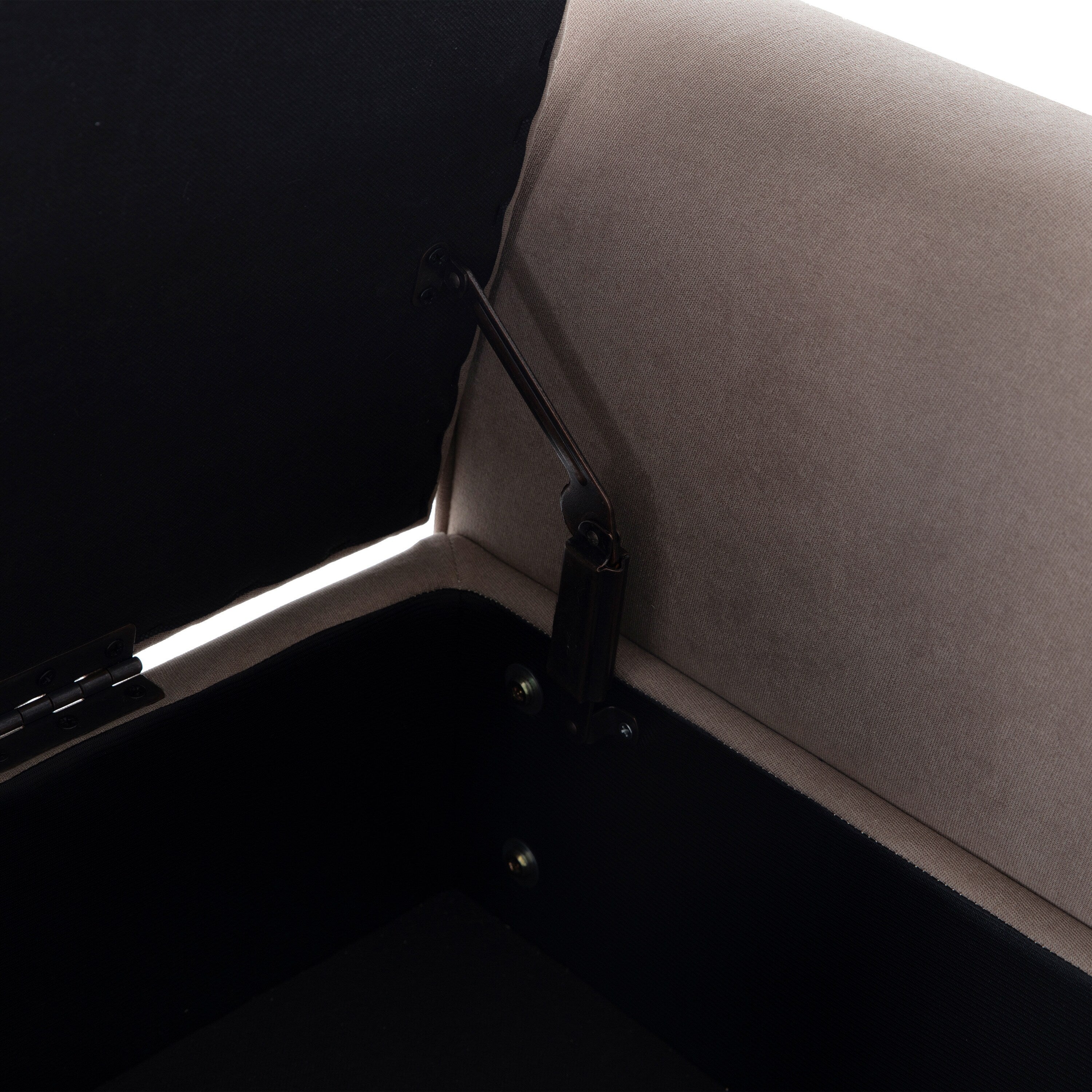 Upholstered Storage Bench Arm Bench Entryway Bench with Tufted Flip Top 50.4 Inches