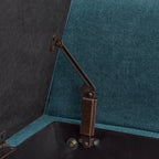 Upholstered Storage Bench Arm Bench Entryway Bench with Tufted Flip Top 50.4 Inches