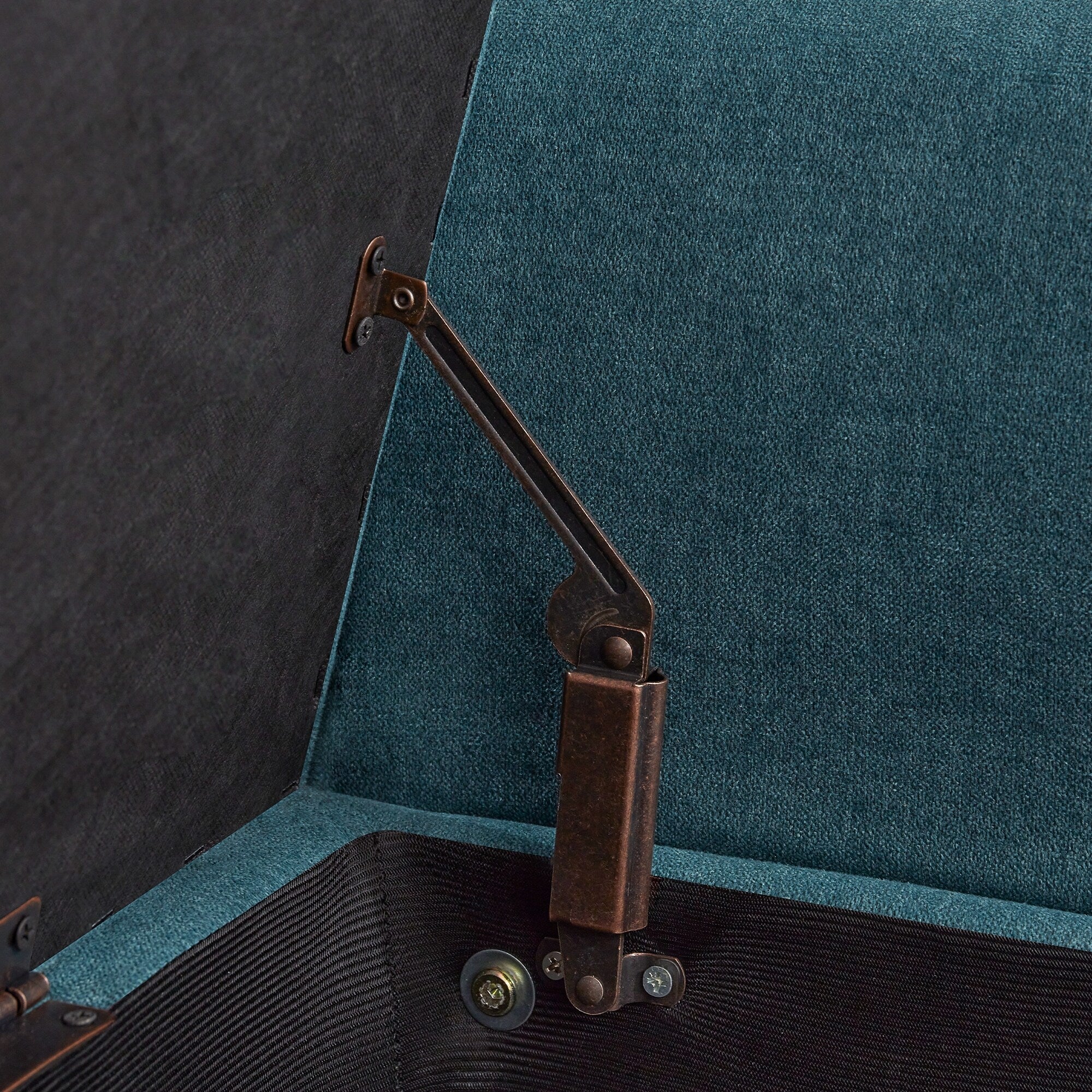 Upholstered Storage Bench Arm Bench Entryway Bench with Tufted Flip Top 50.4 Inches