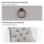 Upholstered Tufted Velvet Dining Chair with Solid Wood Legs Set of 6