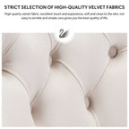 Upholstered Tufted Velvet Dining Chair with Solid Wood Legs Set of 6