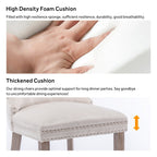 Upholstered Tufted Velvet Dining Chair with Solid Wood Legs Set of 6