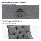 Upholstered Tufted Velvet Dining Chair with Solid Wood Legs Set of 6