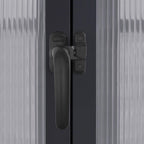 VEIKOUS Aluminum Walk-In Garden Greenhouse Kit with Adjustable Roof Vent and Lockable Door Grey