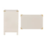 Valoria 3-Drawer Gold Accent Nightstand