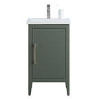 Vanity Art 20 or 24 or 30 Single Sink Bathroom Vanity Cabinet with Ceramic Top