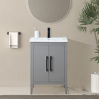 Vanity Art 20 or 24 or 30 Single Sink Bathroom Vanity Cabinet with Ceramic Top