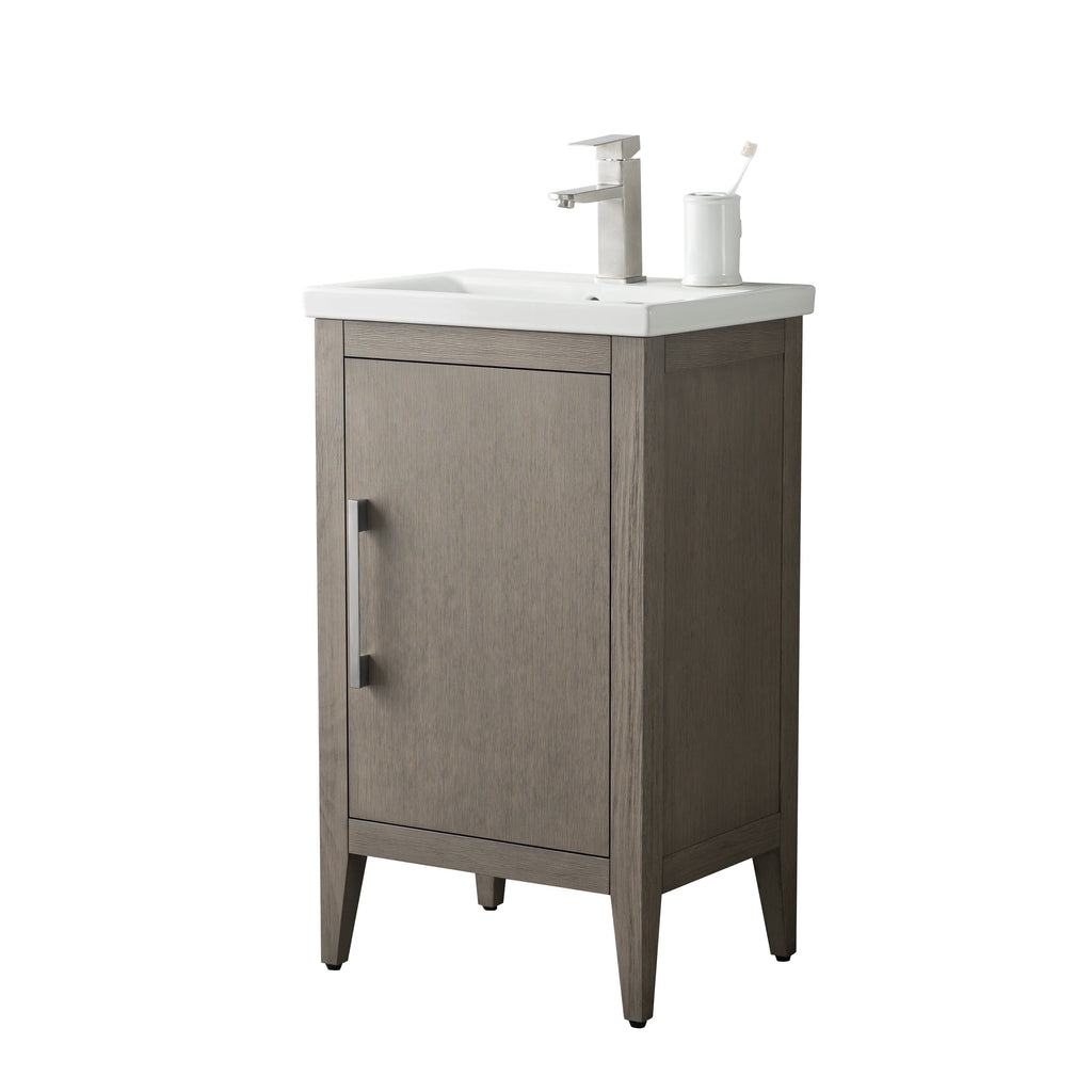 Vanity Art 20 or 24 or 30 Single Sink Bathroom Vanity Cabinet with Ceramic Top