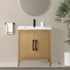 Vanity Art 20 or 24 or 30 Single Sink Bathroom Vanity Cabinet with Ceramic Top