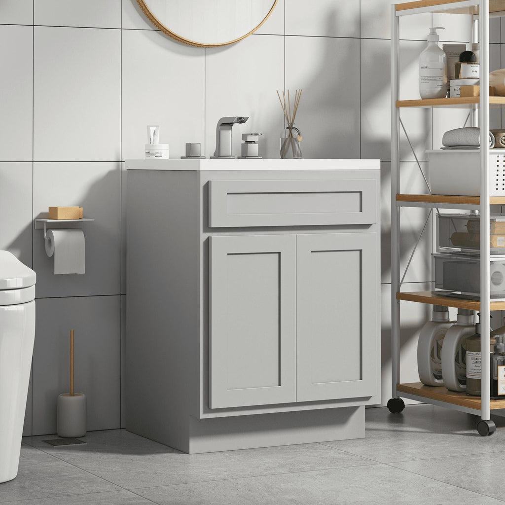 Vanity Art 24-inch Solid Wood Single Sink Bathroom Vanity Cabinet