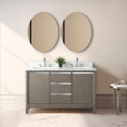 Vanity Art Bathroom Vanity with Ceramic Sink and Engineered Marble Top
