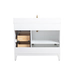 Vanity Art Bathroom Vanity with Ceramic Sink and Engineered Marble Top