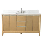 Vanity Art Bathroom Vanity with Ceramic Sink and Engineered Marble Top