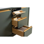 Vanity Art Bathroom Vanity with Ceramic Sink and Engineered Marble Top