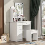Vanity Set With Mirror and Lamp Home Makeup Dressing Table with Stool