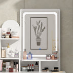 Vanity Set With Mirror and Lamp Home Makeup Dressing Table with Stool