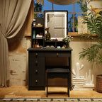 Vanity Set With Mirror and Lamp Home Makeup Dressing Table with Stool