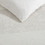 Vera Wang Chenille Waffle Stripe Beige Comforter Set