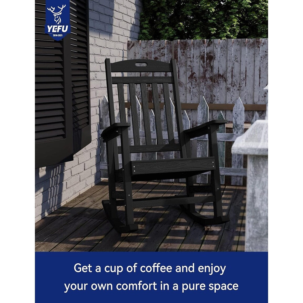 WINSOON All Weather Outdoor Rocking Chair, Set of 2