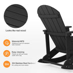 WINSOON All Weather Outdoor Rocking Chair, Set of 2