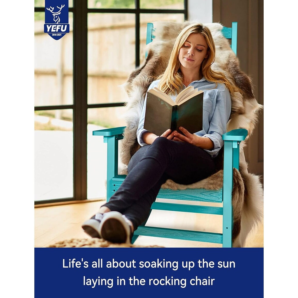 WINSOON All Weather Outdoor Rocking Chair, Set of 2