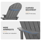 WINSOON All Weather Outdoor Rocking Chair, Set of 2