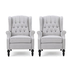 Walter Tufted Fabric Recliners (Set of 2) by Christopher Knight Home