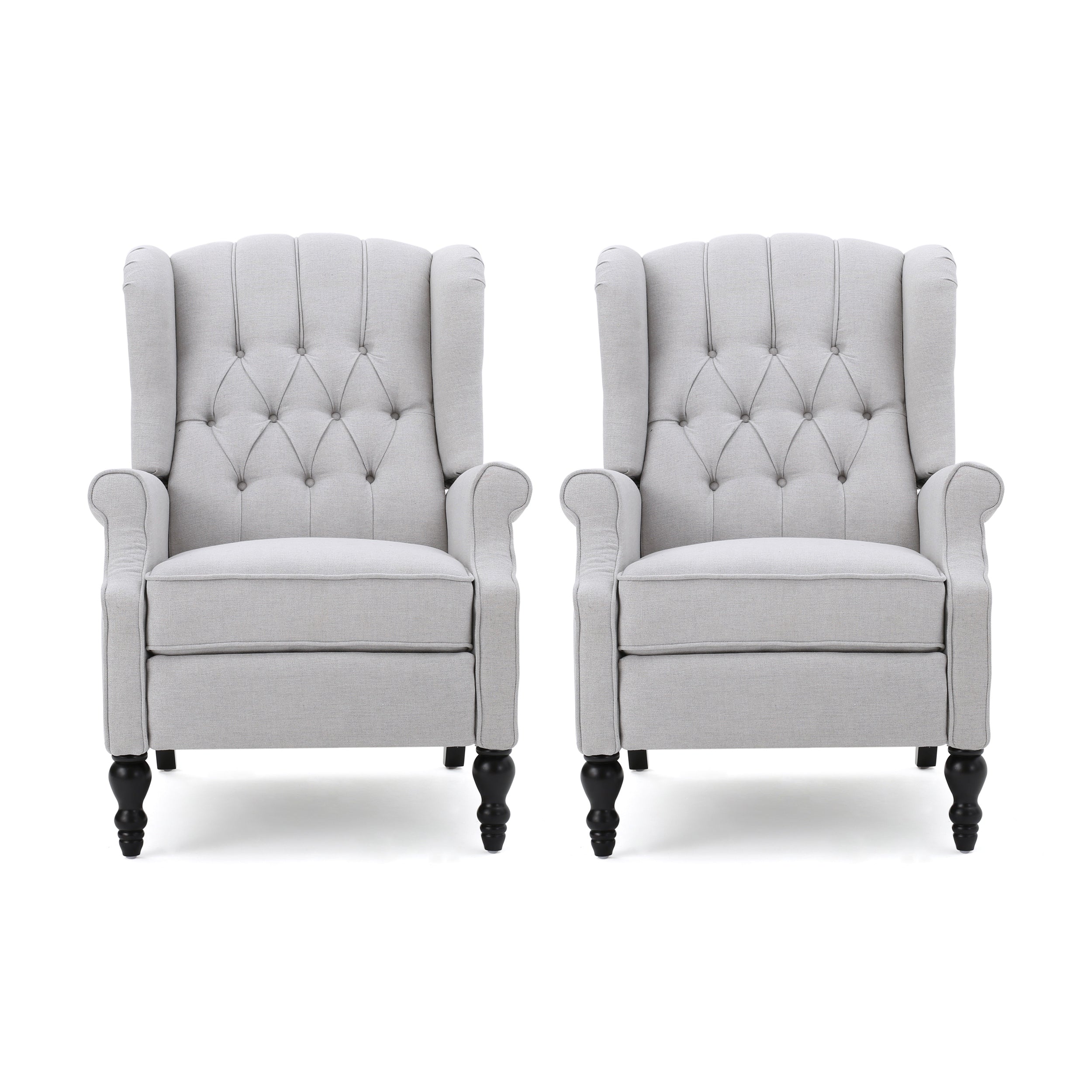 Walter Tufted Fabric Recliners (Set of 2) by Christopher Knight Home