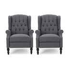 Walter Tufted Fabric Recliners (Set of 2) by Christopher Knight Home