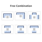 Wicker/ Steel 7-piece Outdoor Cushioned Sectional Sofa Set