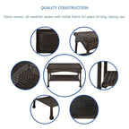 Wicker Patio 4-piece Conversation Set