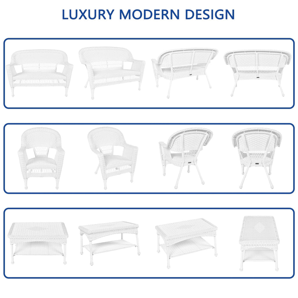 Wicker Patio 4-piece Conversation Set