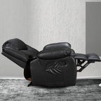 Wide Seat Durable Leather Massage and Heat Recliner