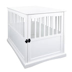 Wooden Pet Crate End Table with Lockable Door